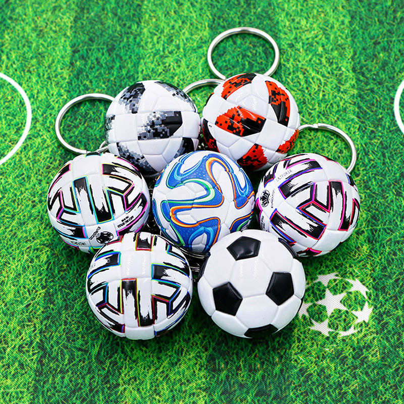 1Pc Pu Voetbal Lederen Sleutelhanger 3d Sport Voetbal Sleutelhangers Souvenirs Voor Mannen Voetbal Fans Sleutelhanger Boyfriend