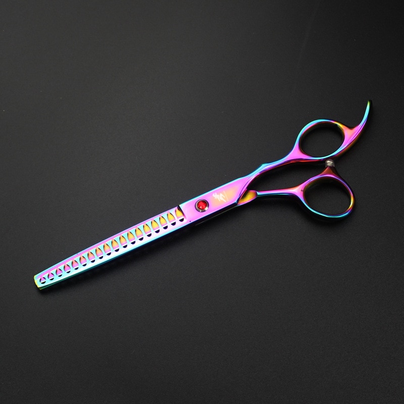 7 Inch Dog Grooming Scissors Safety Round Tip Pet Scissors Dog Shear Hair Cutting Thinning Curved Scissors