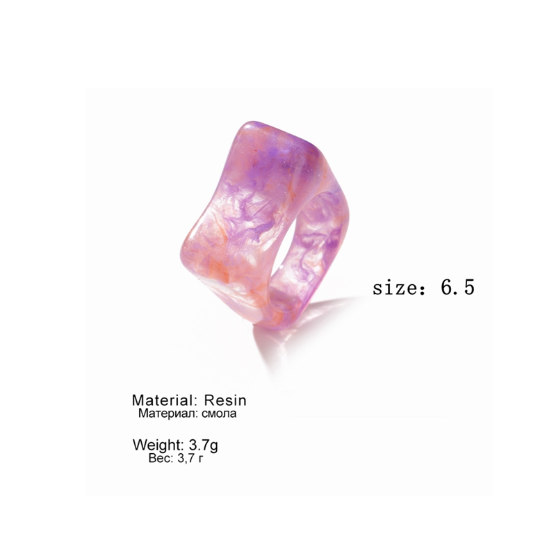 KUSS FRAU Neue Bunte Transparente Acryl Unregelmäßigen Marmor aufbringen Ring Harz Schildkröte Ringe für Frauen Mädchen Schmuck
