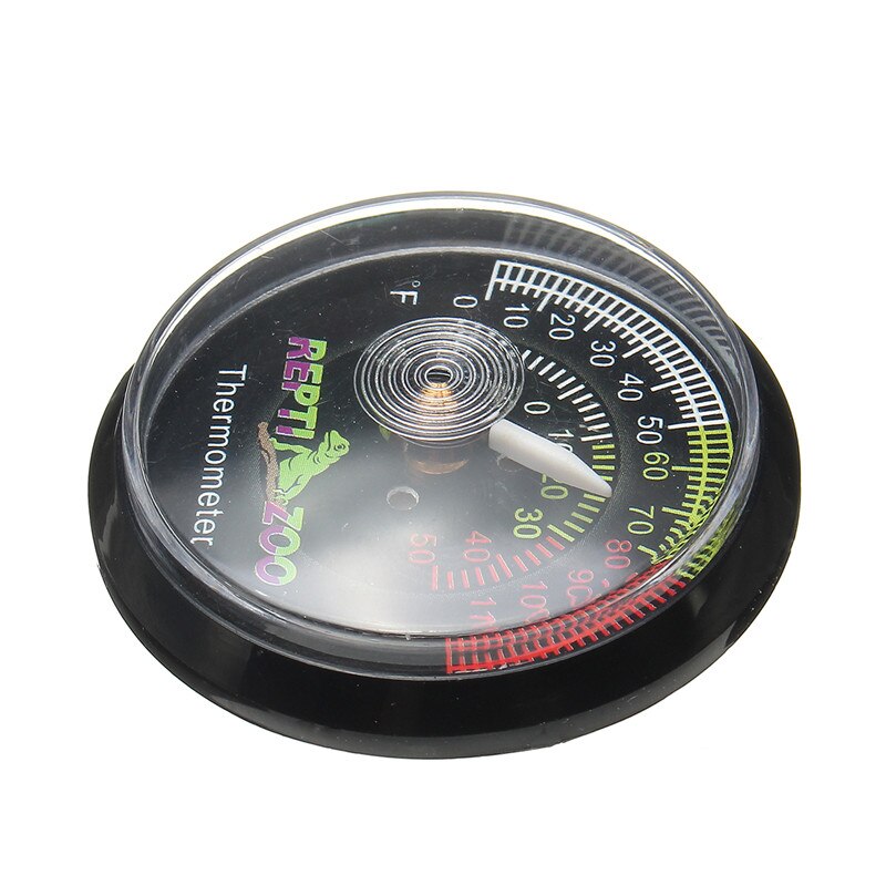 Round Reptile Vivarium Temperature Meter Tortoise Terrarium Thermometer with Colour Codes Aquarium Tank Incubator Temp Measure