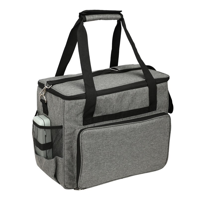 Stor kapacitet symaskine opbevaringspose tote multifunktionel bærbar rejse hjem organisator taske til syværktøj og tilbehør: Grå farve