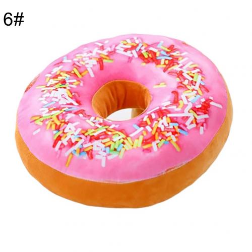 Tapis de voiture en peluche 3D, nourriture Donut en peluche drôle, maison canapé chaise, coussins de voiture: 6