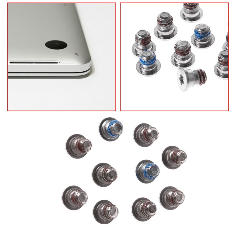 10pcs Parafusos Para MacBook Pro Retina de 13.3 polegadas 15.4 polegadas A1502 A1425 A1398 J78A Inferior Parafusos Da Tampa Do Caso de Volta