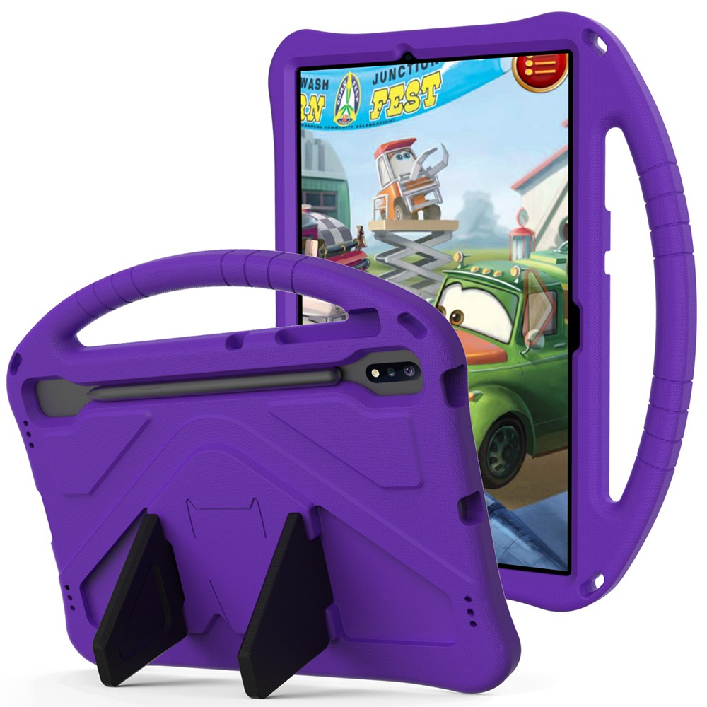 Cover for Samsung Galaxy Tab S7 Plus SM-T970 T975 T976B case 12.4" EVA Tablet Case for Tab S7 FE SM-T730 T733 T736B para coque: Purple