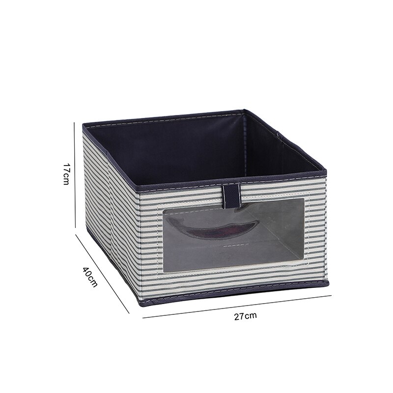 Cube Opvouwbare Non-woven Opbergdoos Voor Kinderen Speelgoed Organizer Garderobe Afwerking Bins Kleding Ondergoed Shirt Opbergdozen: 39.9x27x17cm-7