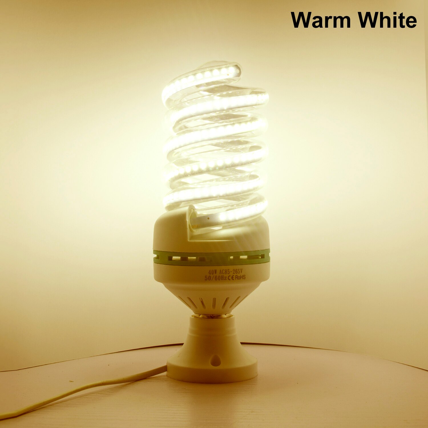 Zjright  e27 spiral led energisparelys pære 5w 9w 16w 24w 40w stue,hjem,innendørs,bibliotek,kontor,fabrikk led-pærer