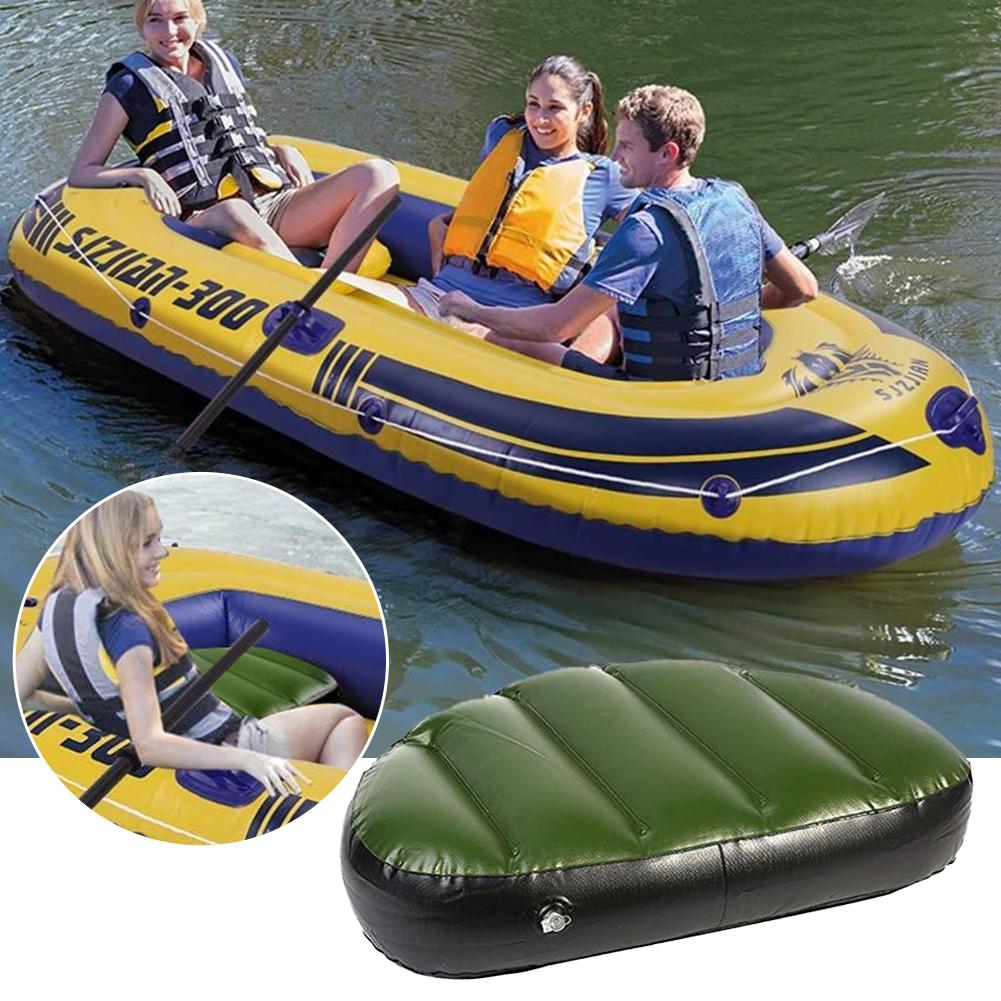 Pvc Groen Kajak Opblaasbare Zitkussen Waterdicht Slijtvaste Comfortabele Blow Up Seat Pad Voor 2/3 Persoon Kajak Water sport