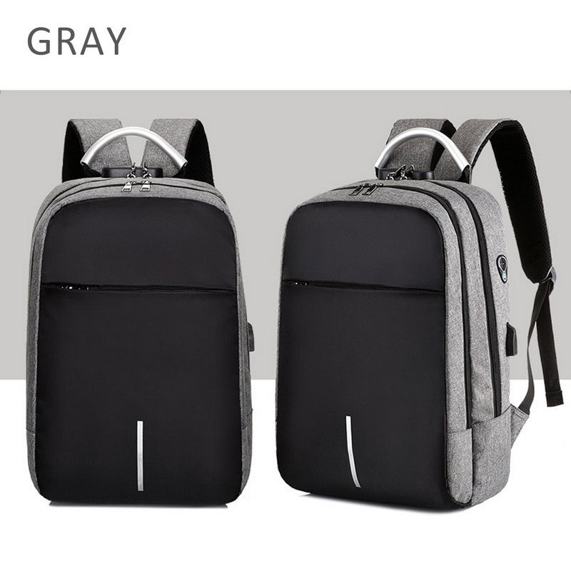 Anti-theft Backpack 15.6 Inch Waterproof Laptop Backpack USB Charging Men Travel Backpack Teenage Student School Shoulder Bags