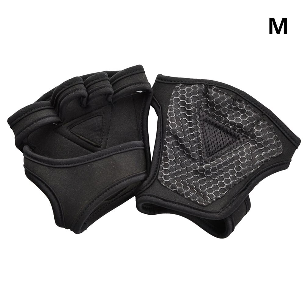Weight Lifting Training Gloves For Women Men Fitness Sports Body Building Gymnastics Grips Gymnastics Hand Wrist ProtectorGloves: C-black M