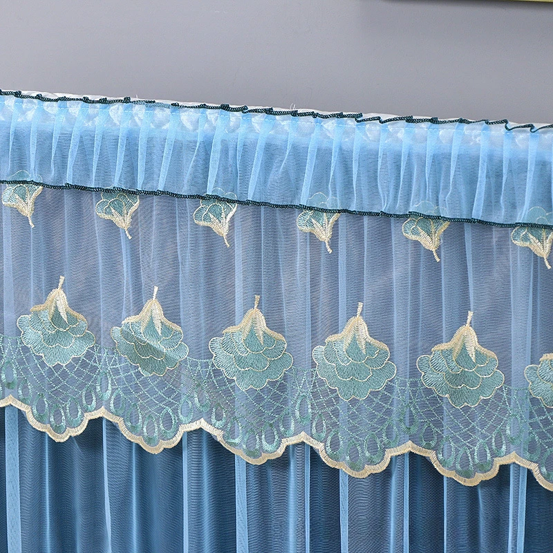 32/37/42INCH Lace Fabric Door Curtain TV Circle Can Be Flipped Dust Cover Monitor Screen Home Decorations Dust Cover