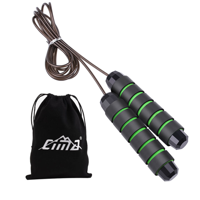 Corde à sauter professionnelle, avec sac de transport, pour entraînement de boxe et Fitness MMA: green bag