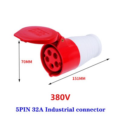 IP44 Industrial Plug and Socket Waterproof Connector 3PIN 4PIN 5PIN 16A/32A Waterproof Electrical Connection Wall Mount Socket: Floor Socket