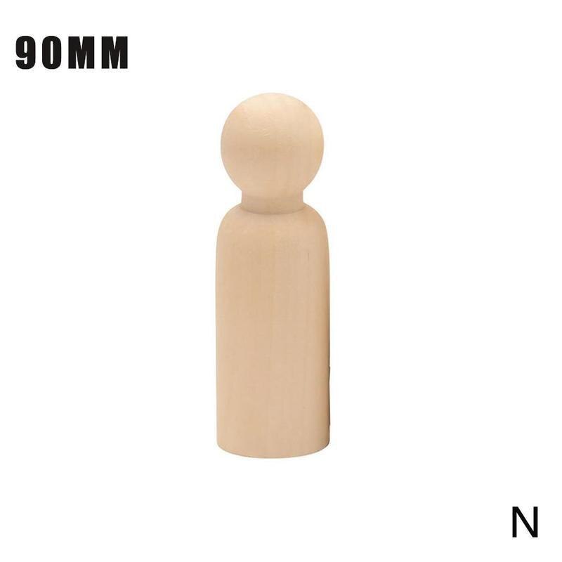 1 Uds. De muñecos de madera sin pintar, muñecos de Madera hechos a mano para hombres y mujeres, figuras artesanales, Graffiti de Color pequeño, juguete de madera W7Q5: N