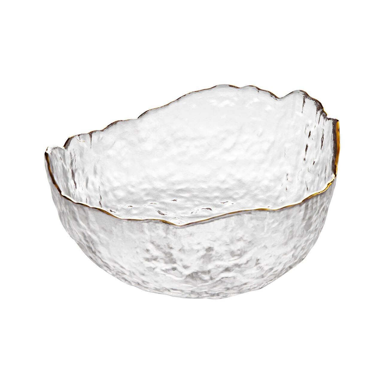 Bol à salade Transparent en verre doré 3 tailles vaisselle domestique étudiants soupe aux nouilles, Dessert bol à fruits, service Transparent bol à mélanger: L