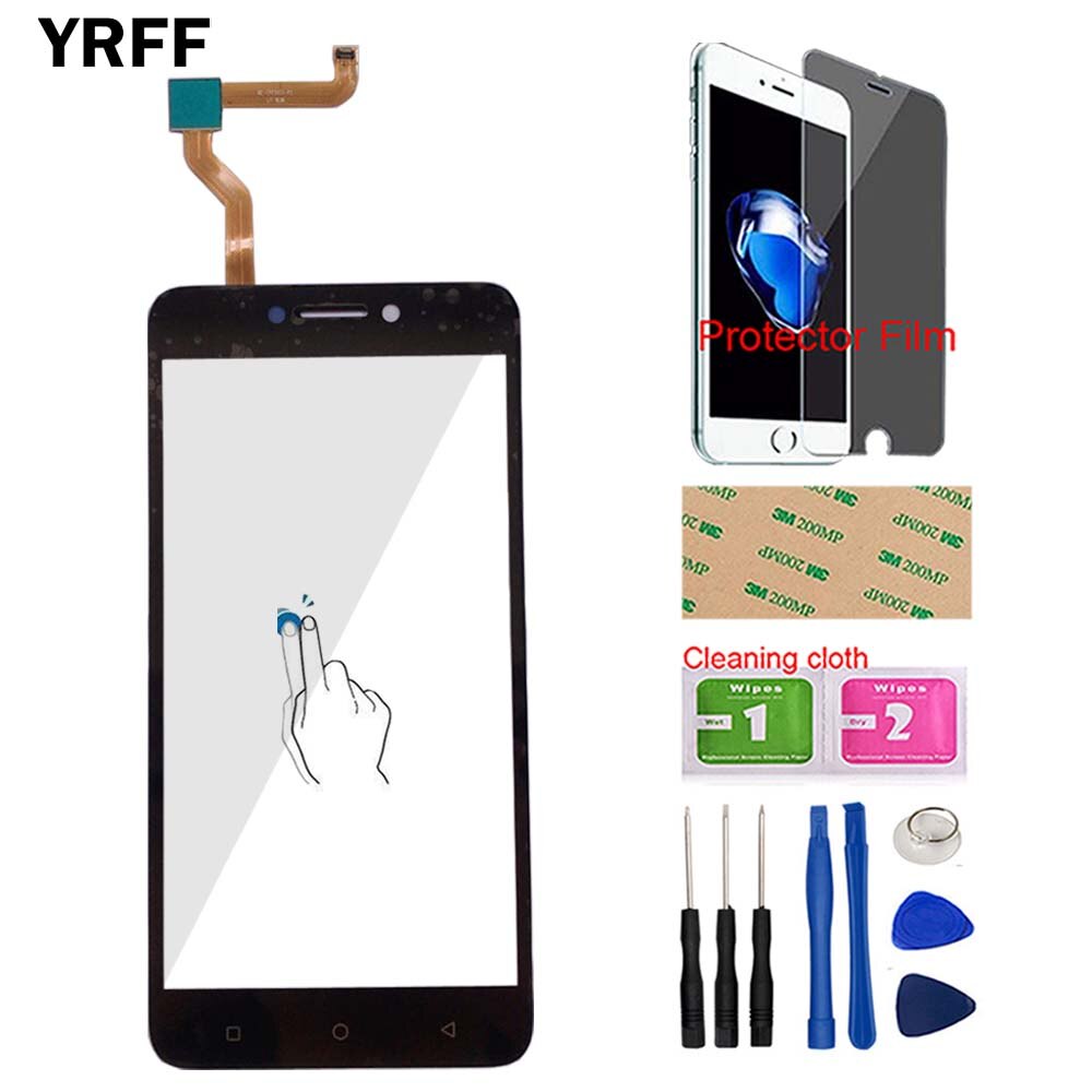 Sensor de pantalla táctil para móvil, herramientas de digitalizador de vidrio, película protectora, para LeEco Coolpad cool1 Cool 1 C106 Digitalizador de pantalla táctil: Black With Tools