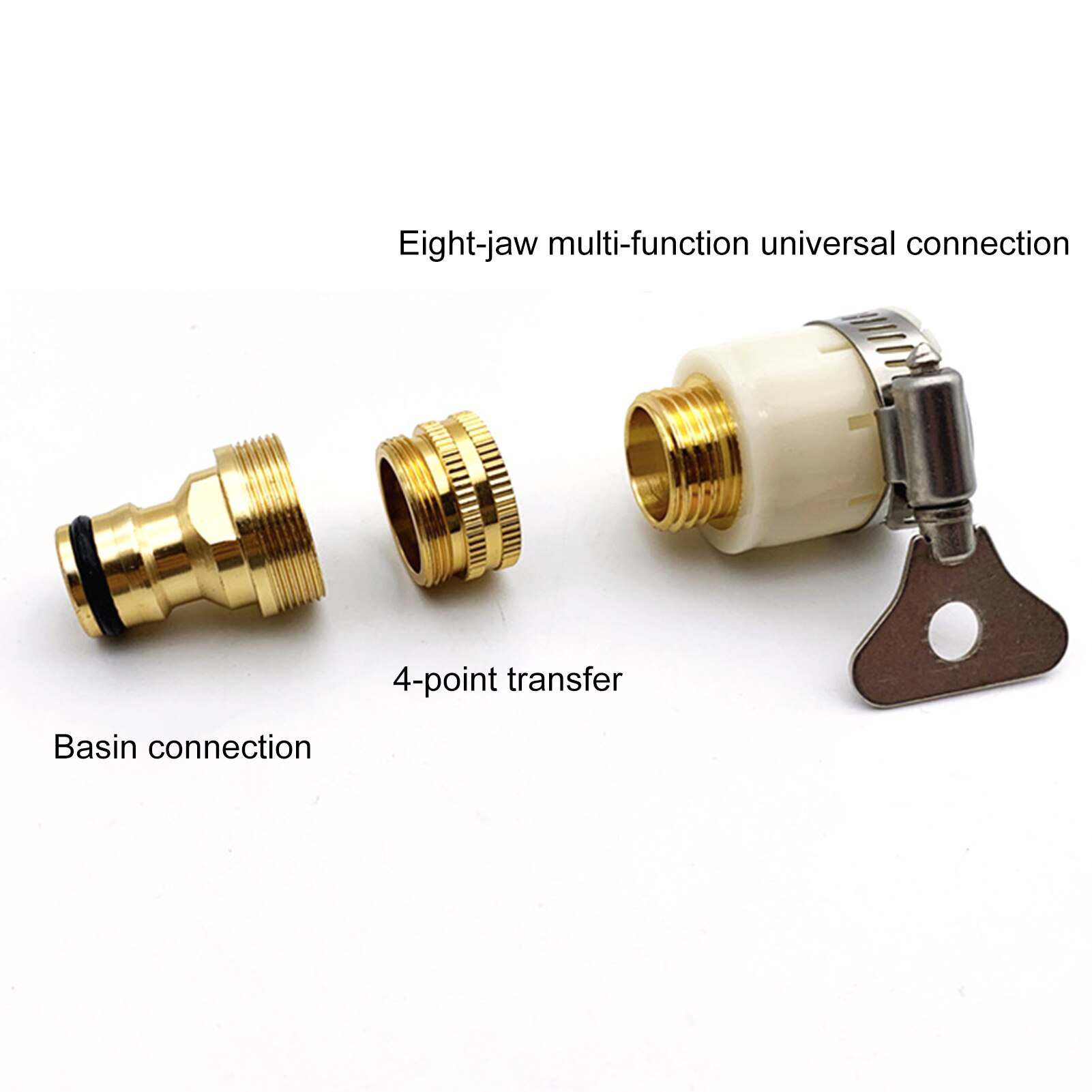 Universal Kitchen Hose Adapter Faucet Connector Tube Fitting For Connecting 15-23mm Connector Aluminum-plated Copper Sturdy #W0