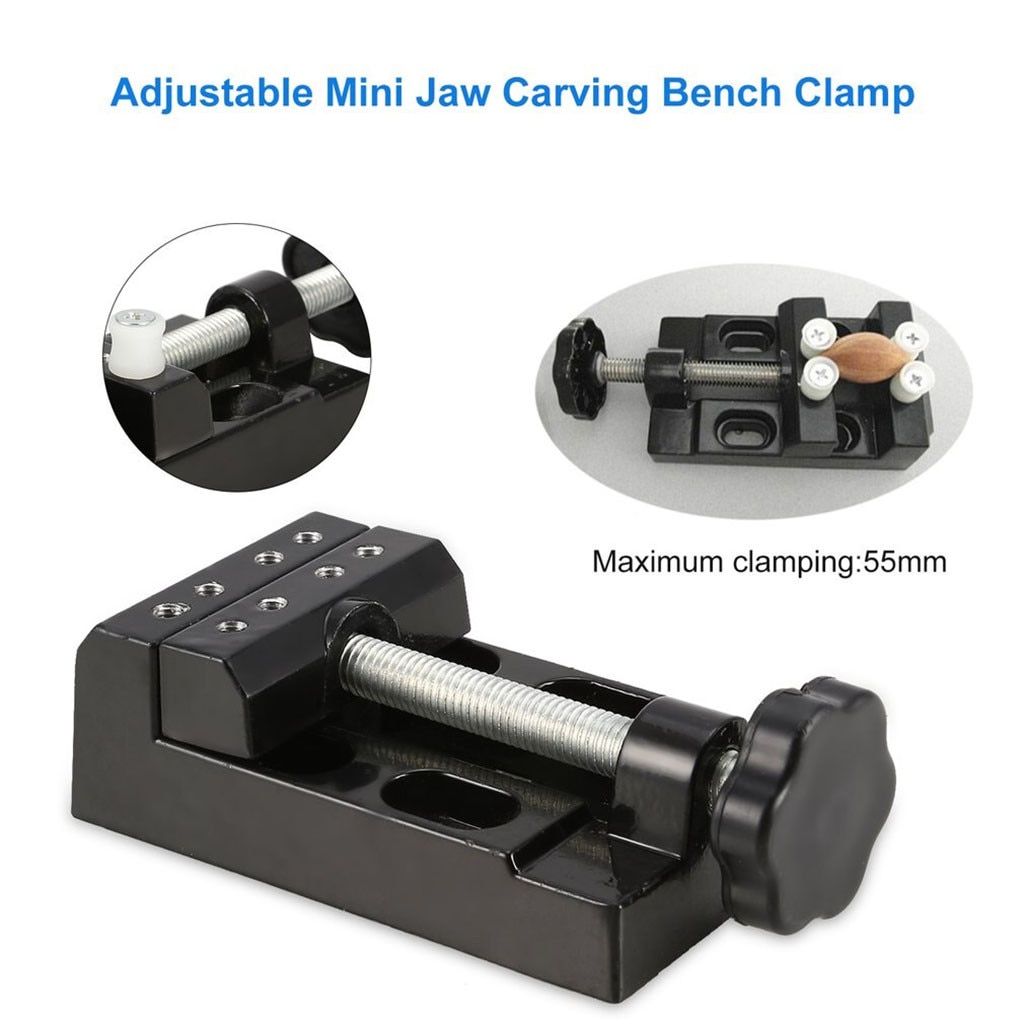 1pc svart käft bänkklämma miniborrpress skruvstäd mikroklämma platt skruvstäd gör-det-själv-handverktyg carving bänkklämma borr universal jan 10th