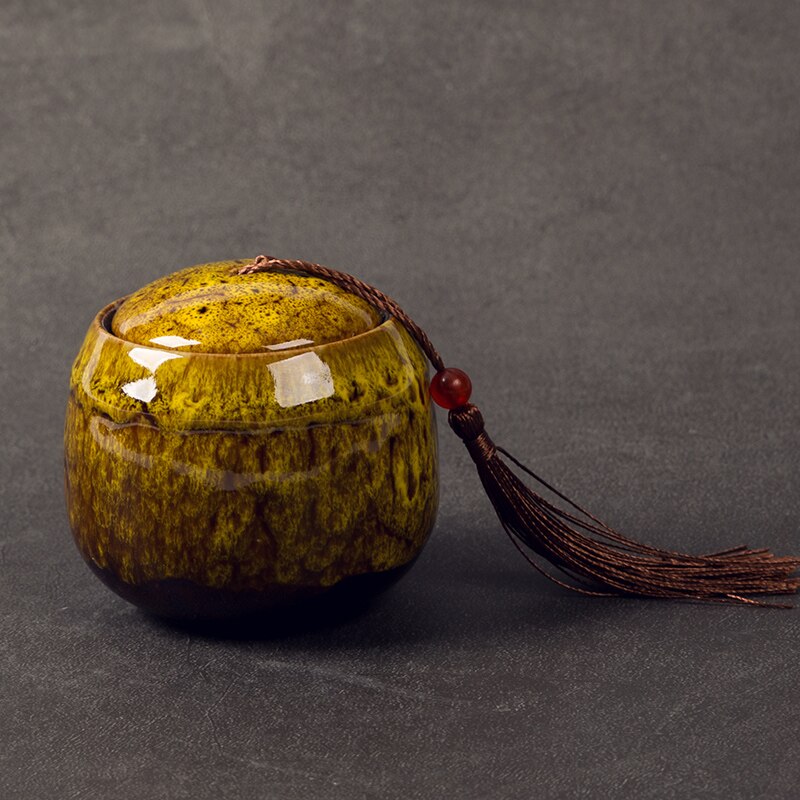 Huisdier As Urn Handgeschilderd Keramiek Urn Crematie Huisdier Vogel Ash Holder Begrafenis Thuis: L Yellow