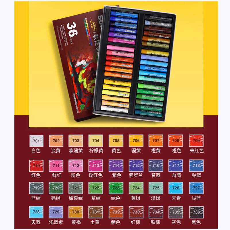 Kuelox Art Soft Oil Pastel/Crayon Macaron/Morandi/Artist profession 24/36 Colors ,Artist Student Graffiti Oil Pastel Painting: 36 basic colors