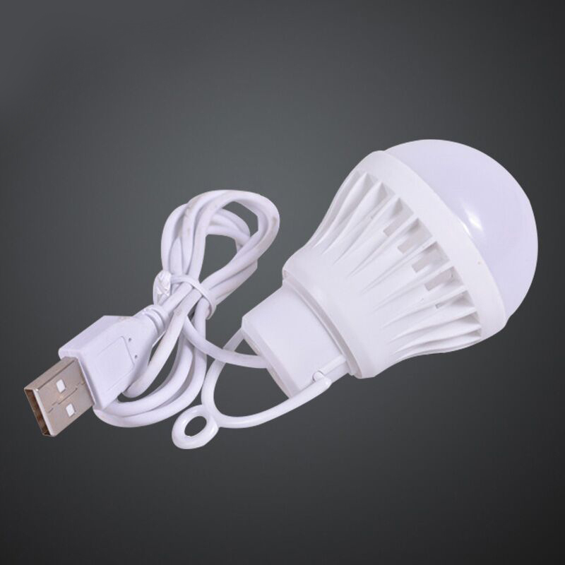 Portable USB LED energy-saving lamp bulb LED ball bulbs for outdoor notebook USB mobile power emergency light bulbs reading lamp