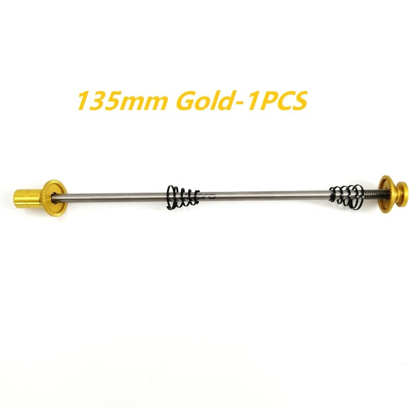 Titanium Alloy Quick Release Lever 74mm 85mm 100mm 130mm 135mm MTB Road Folding Bike Wheelset Quick Release Rod Litepro Brompton: 135mm Gold 1PCS