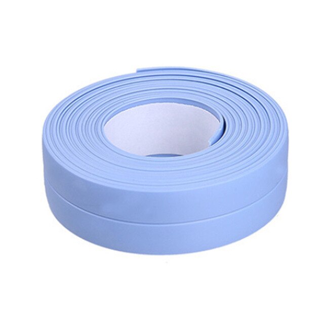 3.2M Keuken Badkamer Afdichting Strips Sink Edge Kalefateren Tape Pvc Waterdichte Zelfklevende Muurstickers Voor Keramische/Hoek: 2.2blue
