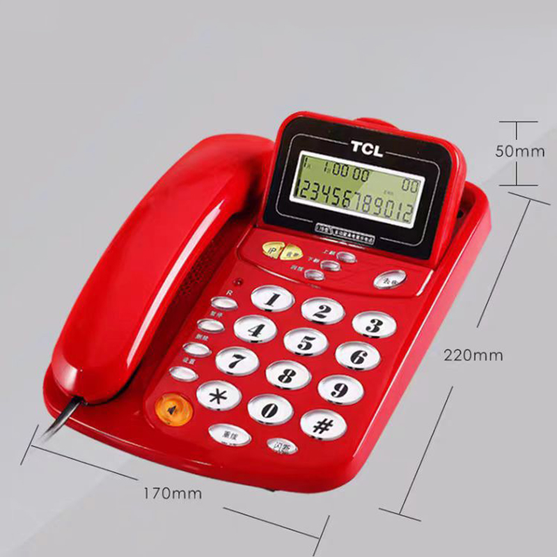 Caller ID Home Landline with Loud Ringtone for Elderly, Corded Desk Phone, Wall Mountable Fixed Landline Telephone
