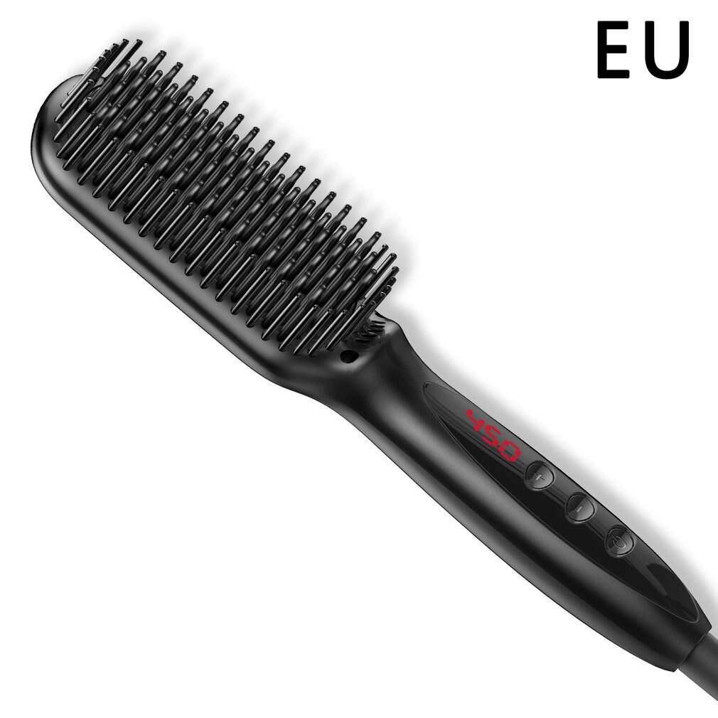 Hair Straightener Beard Straightener Flat Iron Comb For Beard Hair Straightening Iron Comb Hair Styler Comb Brush EU