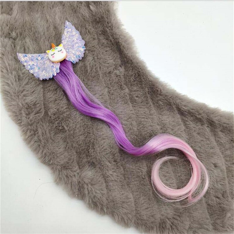Lindo horquilla bebé niña niño giro pinza de pelo de Barrette de Clip para cabello de dibujos accesorios peluca infantil cuerda pelo desgaste de la cabeza: Lavanda