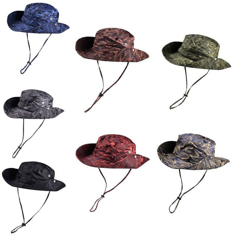 Sombrero de pescador de protección UV, sombrero de pescador para pesca, sombrero de pescador para exteriores, sombrero de cubo impermeable de paja, sombrilla plegable de secado rápido