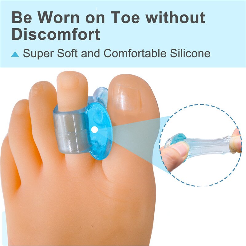 2pcs Toe Separator Insoles Ring Separation Hallux Valgus Correction Pad Foot Care Orthopedic Foot Toe Hallux Valgus Correct