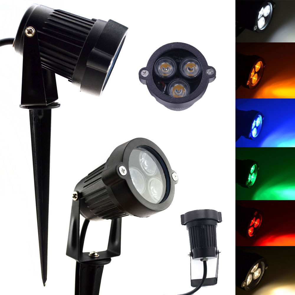 9W Waterproof Landscape led light 12V 24V 110V 220V Landscape Spot Light IP65 Outdoor Landscape LED Spike Light for Garden Lamp