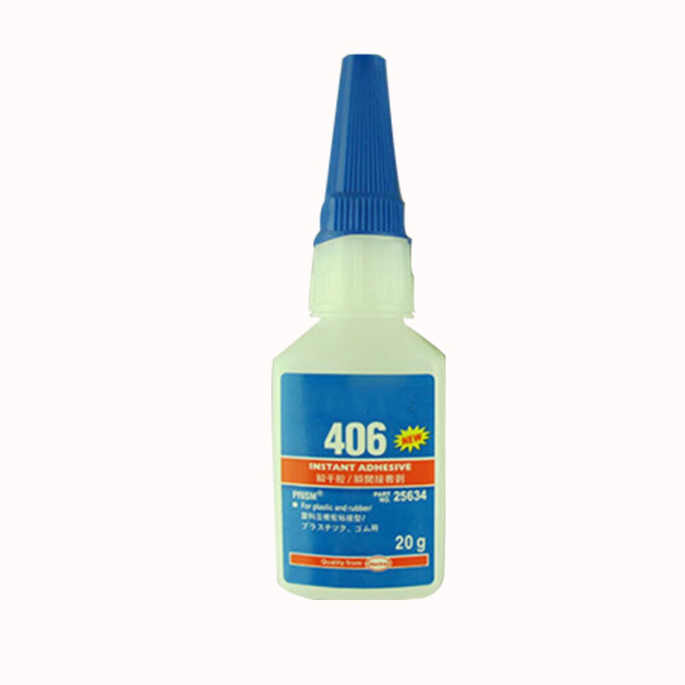 Super Lijm 20G Instant Lijm Sneldrogende Fles Voor Plastic/Hout Vloeibare Lijm Voor Kantoor/School sterker 406/480/403/495
