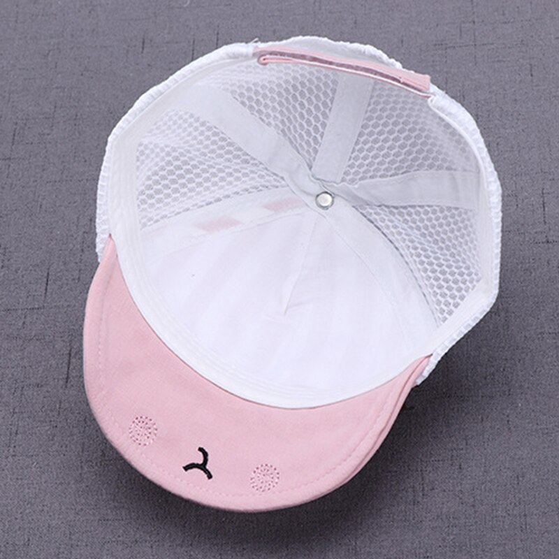 Leuke Baby Baseball Cap Cartoon Dier Gestreepte Zachte Katoen Ademend Mesh Baby Zonnehoed Outdoor Kids Hoeden Caps