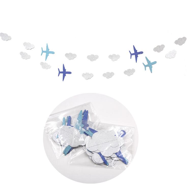 1 sztuka chmury i samoloty girlandy robić zawieszenia dekoracje dla dzieci dekoracje urodzinowe niemowlę prysznic dekoracje pokoju dziecięcego