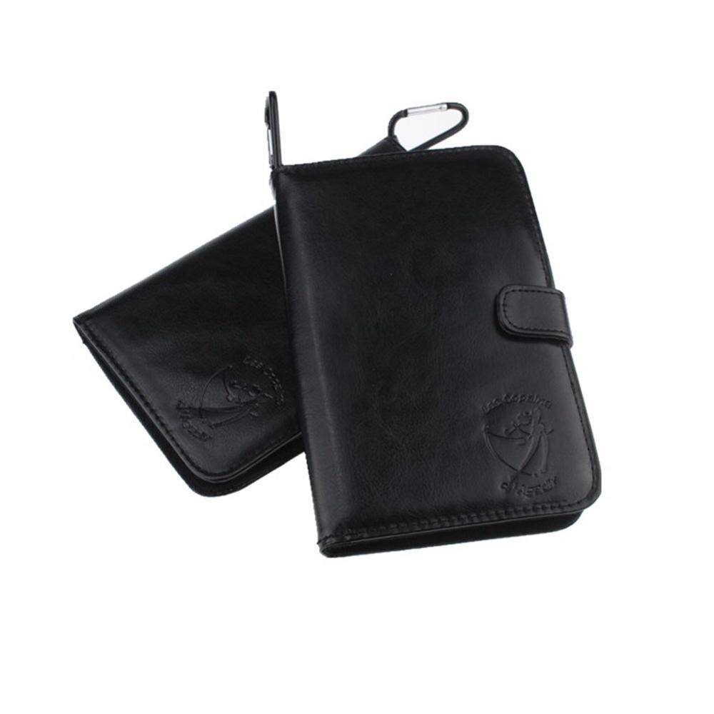 CRESTGOLF-portatarjetas de Golf, funda de PU con lápiz/Herramienta Divot/camisetas de Golf/Clip para sombrero