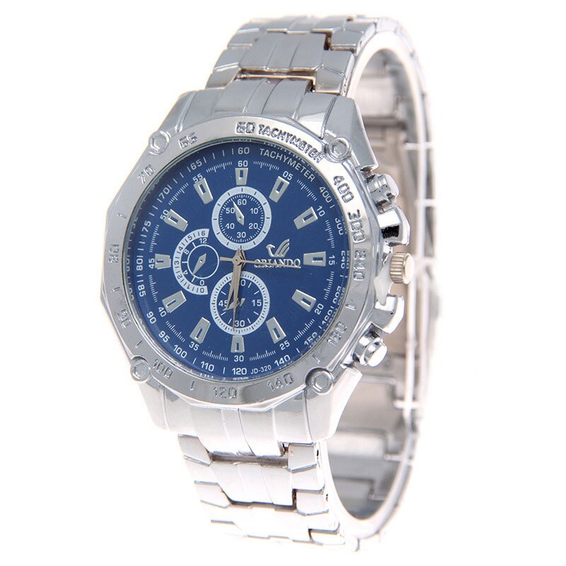 Horloges Mannen Horloges Automatische Grote Wijzerplaat Quartz Horloges Goud Blauw Oppervlak Waterdicht Student Horloge