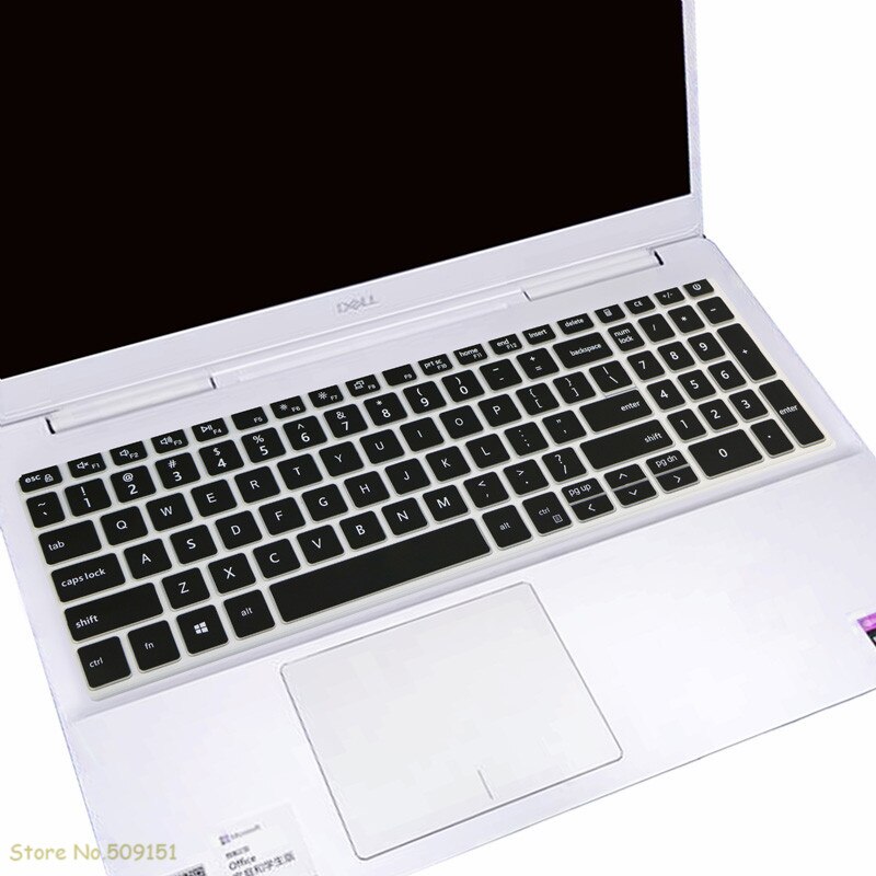 For Dell Inspiron 15 3000 3501 3502 3593 3505 , inspiron 15 5501 5502 5505 5508 Laptop Keyboard Cover Skin Protector: Black