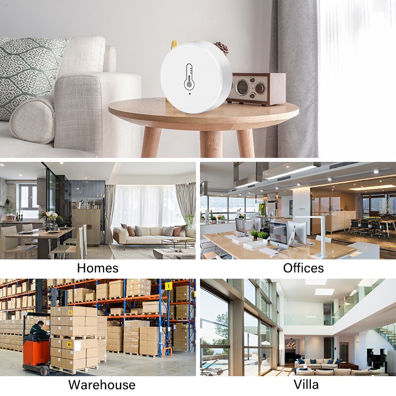 Aubess Tuya ZigBee Drahtlose Temperatur Feuchtigkeit Sensor Batterie angetrieben Clever Heimat Kontrolle Temperatur Feuchtigkeit Clever Leben