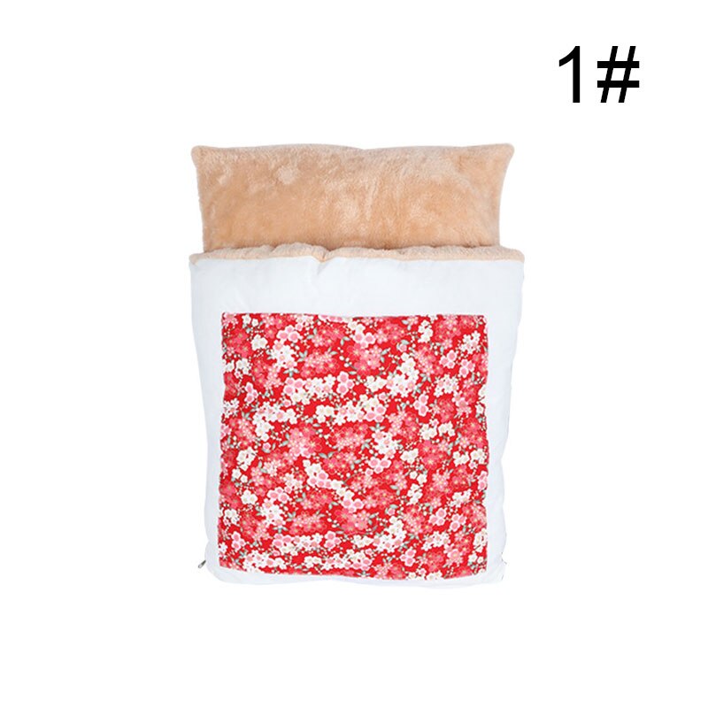 Sac de couchage amovible pour chat, lit d'hiver pour animal de compagnie, en velours, FOU99: 1 / S