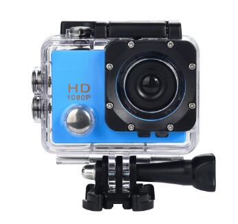 2 Inch HD 1080P Waterproof Camera DVR Cam DV Video Camcorder Video Camera skiing swimming riding: Blue