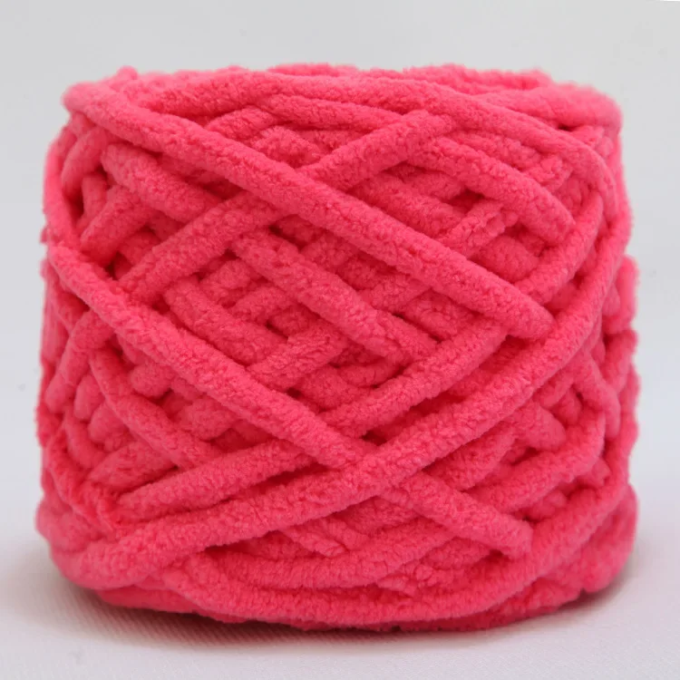 100g/bal Chenille Breigaren Zacht Ijs Strip Lijn Katoenen Garen DIY Wol Garen voor Hand Breien Sjaal dikke Wol