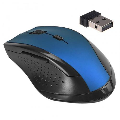 Usb Gaming Draadloze Muis Gamer 2.4Ghz Mini Ontvanger Ergonomische 6 Sleutels 3200Dpi Optische Professionele Computer Muis Gamer Muizen: Blauw