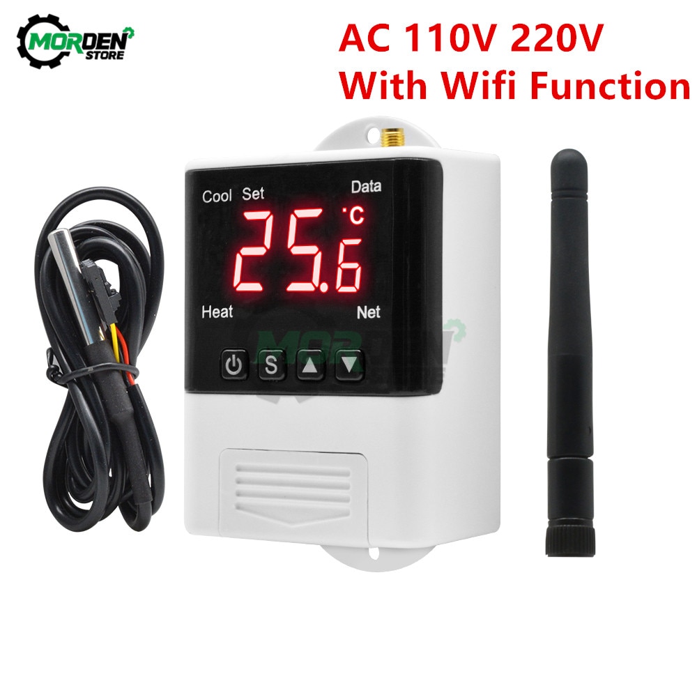 Termostato Digital AC 110V 220V, regulador de temperatura, interruptor de calefacción de refrigeración con función WIFI DTC1110 DTC1200