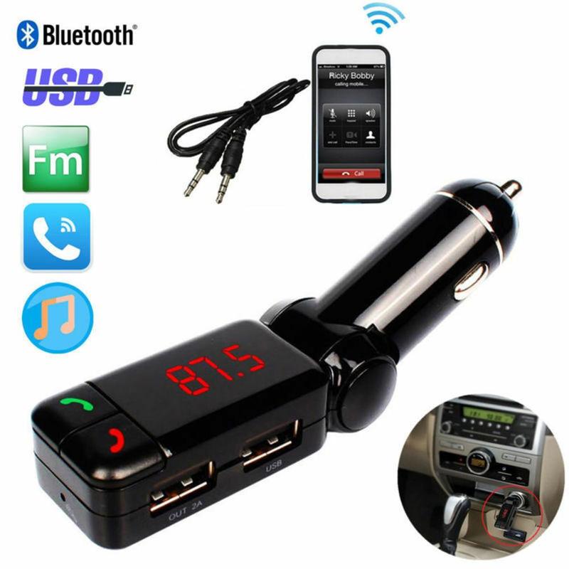 Auto MP3 Speler Fm-zender Handsfree Draadloze Bluetooth Kit Led Auto Mp3 Speler Usb Charger Fm Modulator Auto Accessoires