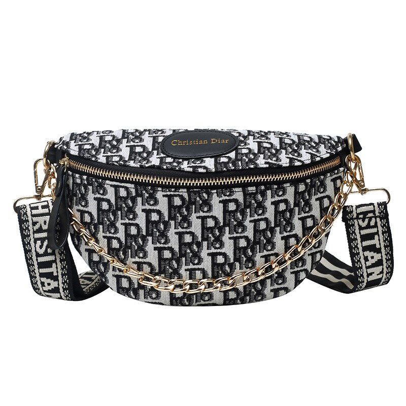 Frauen Tasche Sommer Neue frauen Schulter Crossbody Nische Alle-Passenden Breiten Schulter Gurt Brust Tasche taille Tasche Taschen: schwarz