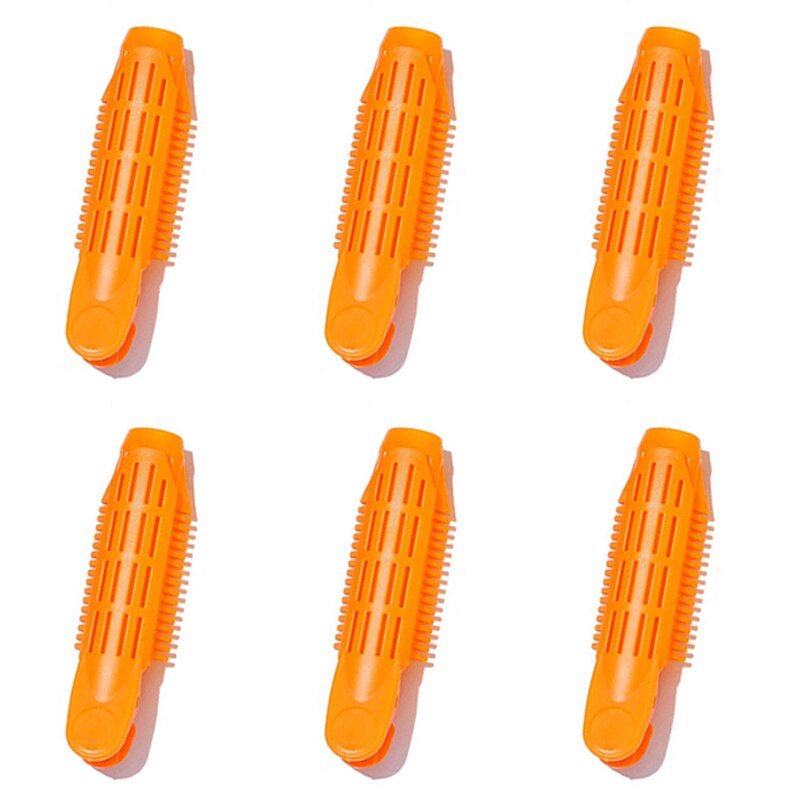 12 Stuks Voluminizing Haarwortel Clip Natuurlijke Pluizig Haar Clip Haar Wortel Curler Roller Zelf Grip Wortel Volume Haar Krultang clip: orange 6pcs