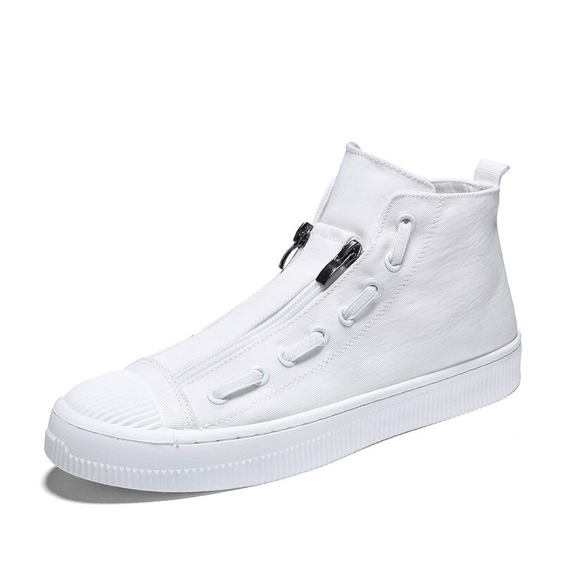 Klassiset miesten vapaa-ajan kengät neljän vuodenajan trendi canvas miesten kengät miesten tenis masculino zapatillas hombre: Valkoinen / 7