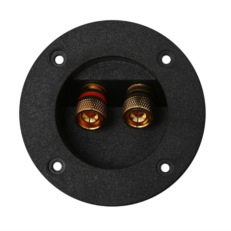 Terminal de caja de altavoz estéreo para coche, Conector de copa de resorte redondo, Conector de Subwoofer, ,