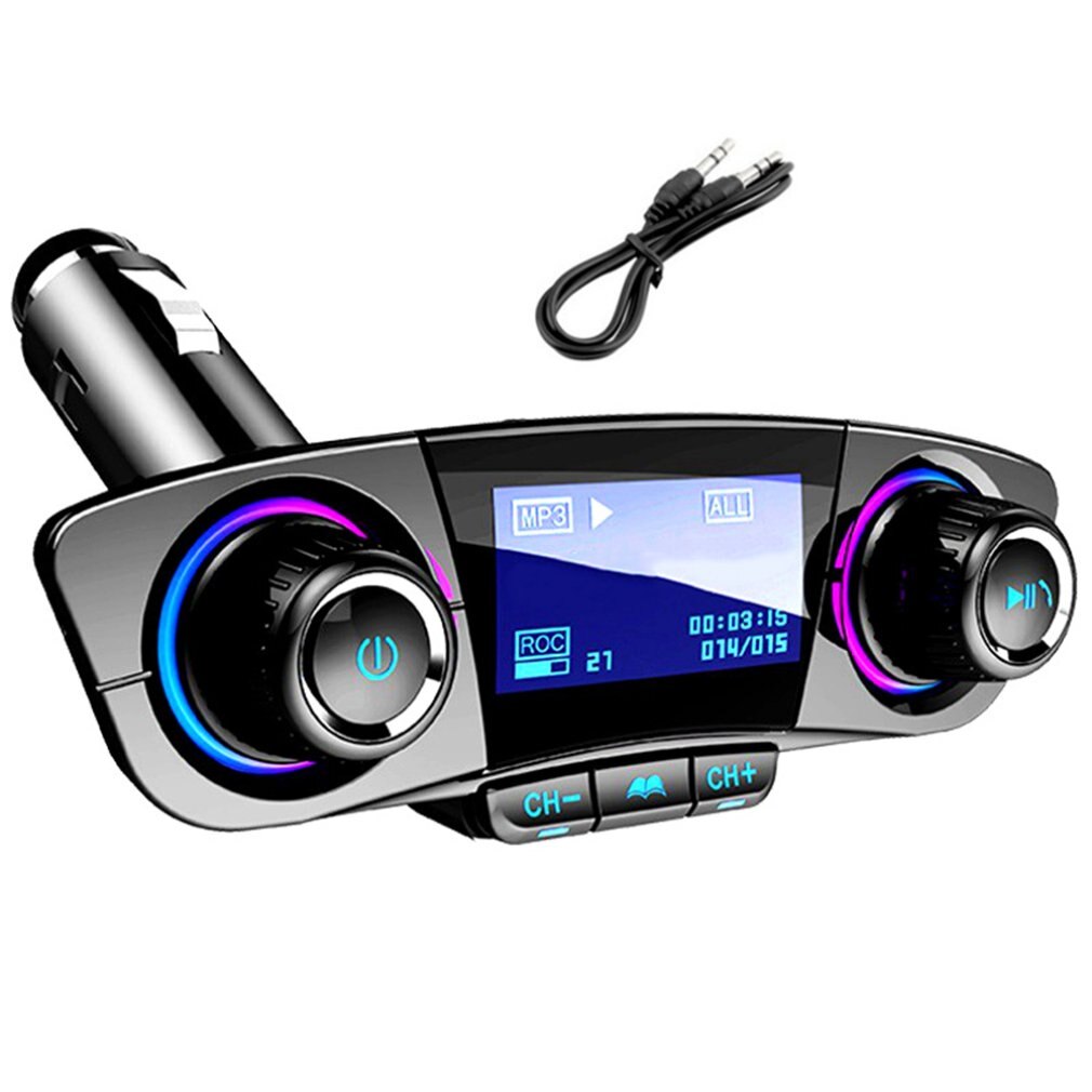 Auto Fm Transmitter Mp3 Player Aux Audio Dual Usb Freisprechanlage Car Mp3 Player Receiver U Disk Lighter